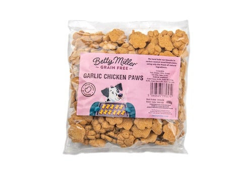 Betty Miller Grain Free Garlic Chicken paws 400 gram