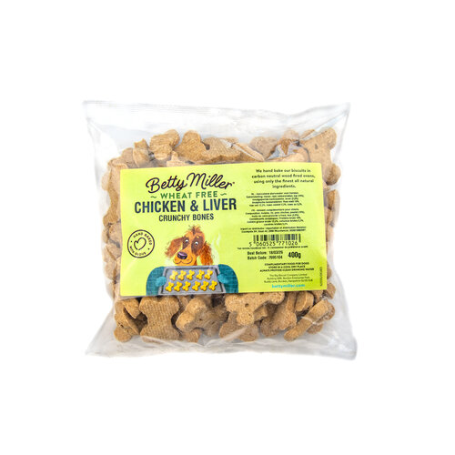 Betty Miller Wheat Free Chicken & Liver bones 400 gram