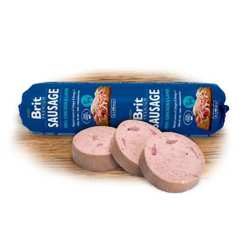 Brit Premium Meat Sausage Kip & Lam 800 gram
