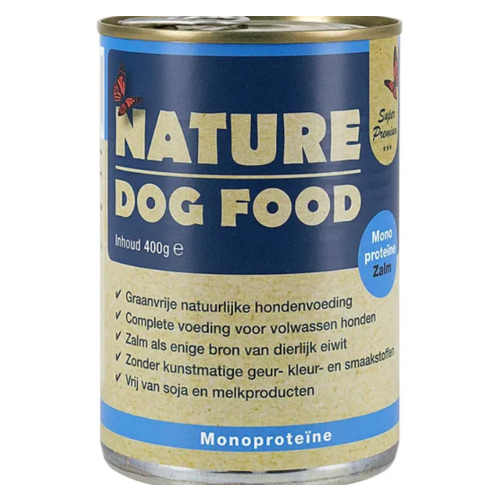 Nature Dog Food Blik Zalm Monoproteïne 400 gram