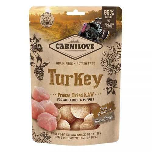 Carnilove Freeze Dried Snacks Kalkoen 60 gram