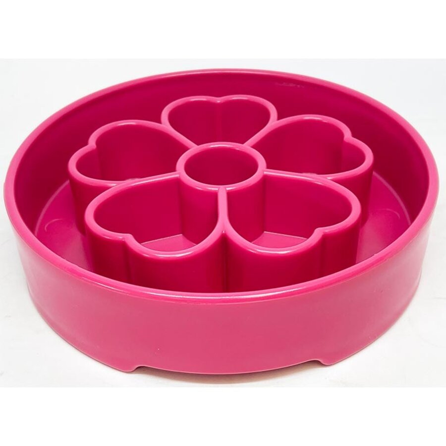 SodaPup Flower Design Verrijking Slow Feeder Bowl - Duurzame Hondenschaal Gemaakt In USA