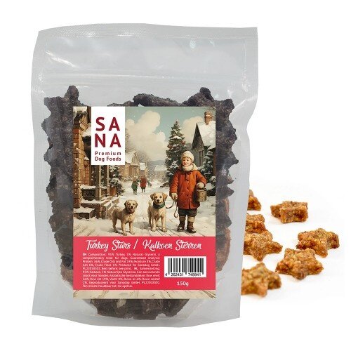 Sanadog Kerst Sterren Kalkoen 150 gram