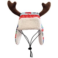 Lulubelles Power Plush Holiday Hat Antler Ugly Sweater