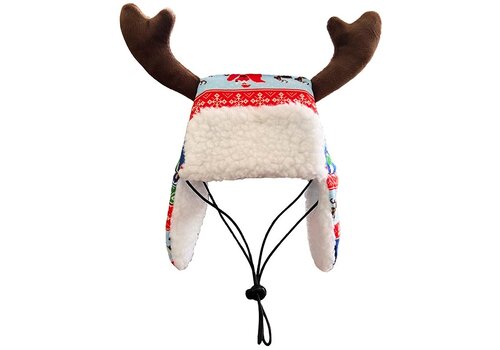 Huxley & Kent Lulubelles Power Plush Holiday Hat Antler Ugly Sweater