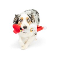 Lulubelles Power Plush Holiday Silly Santa Bone