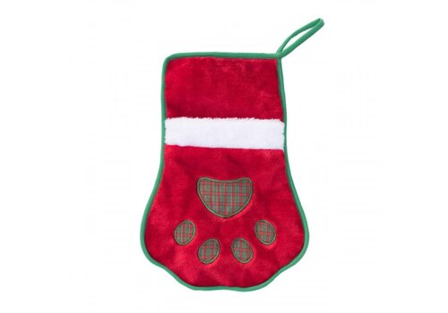 ZippyPaws Holiday Stocking Red Paw ZippyPaws Holiday Stocking Red Paw
