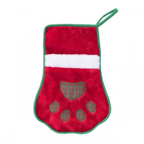 ZippyPaws Holiday Stocking Red Paw ZippyPaws Holiday Stocking Red Paw