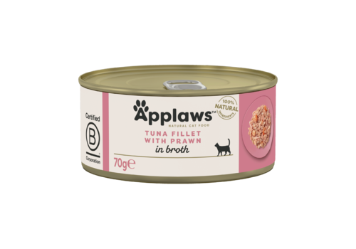 Applaws Cat Blikvoer Bouillon, tonijnfilet & garnaal