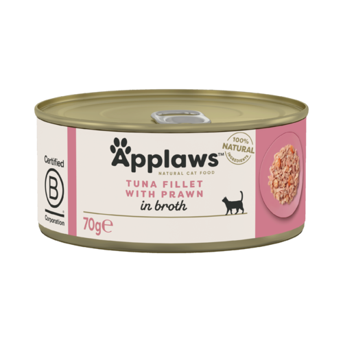 Applaws Cat Blikvoer Bouillon, tonijnfilet & garnaal