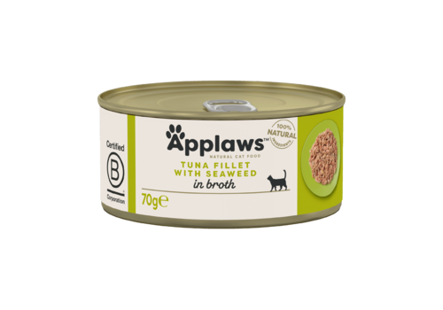 Applaws Cat Blikvoer Bouillon, tonijnfilet & zeewier
