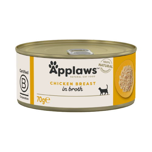 Applaws Cat Blikvoer Bouillon, kippenborst
