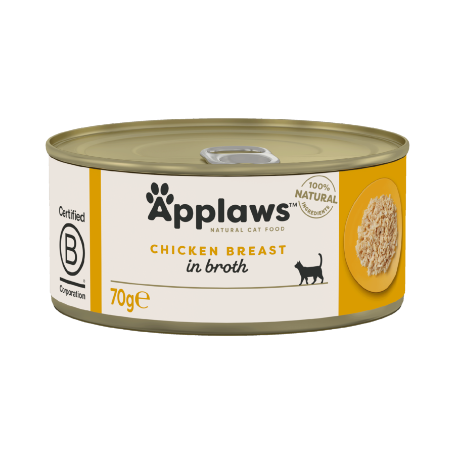 Cat Blikvoer Bouillon, kippenborst