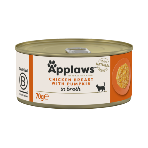 Applaws Cat Blikvoer Bouillon, kippenborst & pompoen