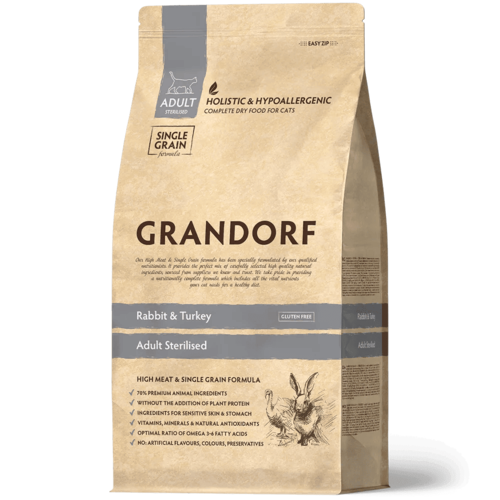 Grandorf Cat Rabbit & Turkey Adult Sterilized Grandorf Cat Rabbit & Turkey Adult Sterilized