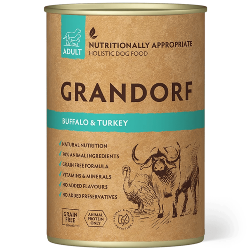 Grandorf Natvoer Buffalo & Turkey Adult 400 gram