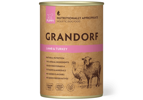 Grandorf Natvoer Lamb & Turkey Puppy 400 gram