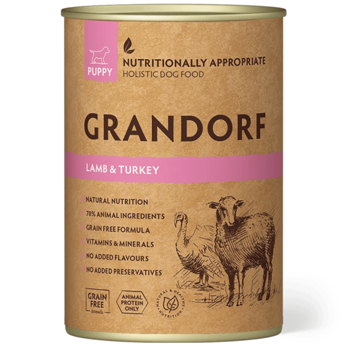 Grandorf Natvoer Lamb & Turkey Puppy 400 gram