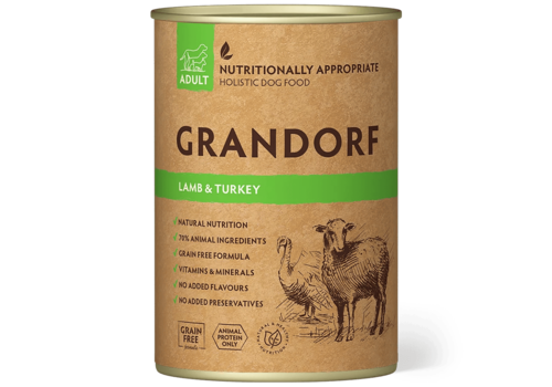 Grandorf Natvoer Lamb & Turkey Adult 400 gram