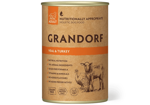 Grandorf Natvoer Veal & Turkey Adult 400 gram