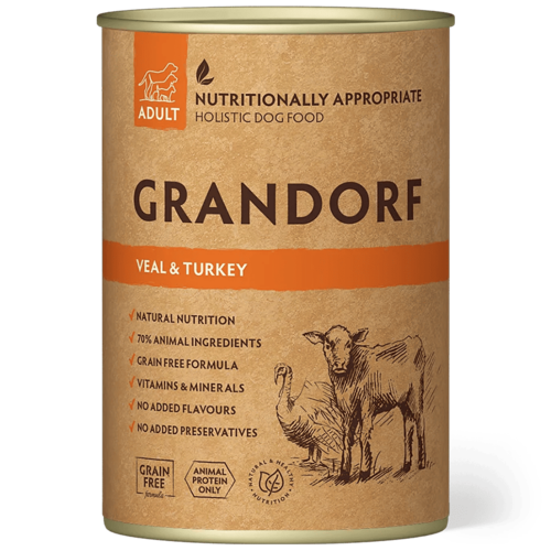 Grandorf Natvoer Veal & Turkey Adult 400 gram