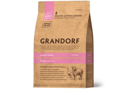 Grandorf Lamb & Turkey Puppy vanaf 3 weken