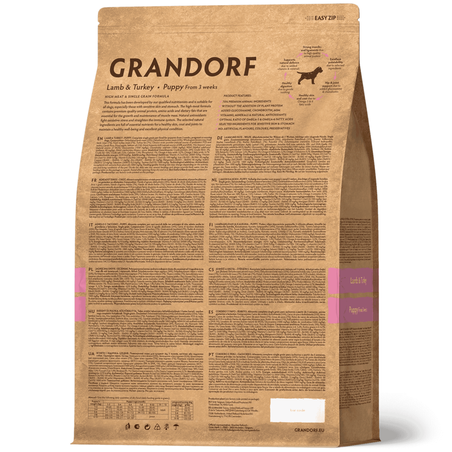 Lamb & Turkey Puppy vanaf 3 weken