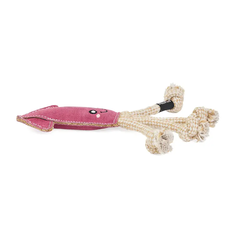 EcoZippy Suede & Rope Buddies Squid
