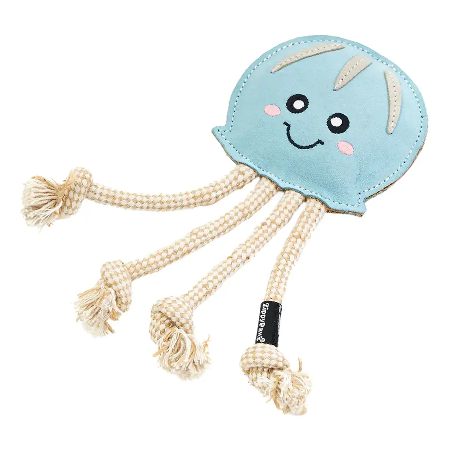 EcoZippy Suede & Rope Buddies Jellyfish