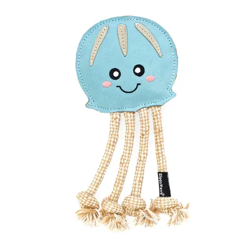ZippyPaws EcoZippy Suede & Rope Buddies Jellyfish ZippyPaws EcoZippy Suede & Rope Buddies Jellyfish