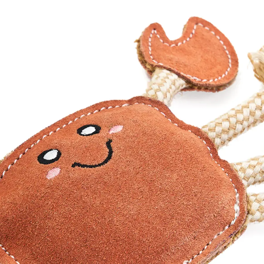 EcoZippy Suede & Rope Buddies Crab