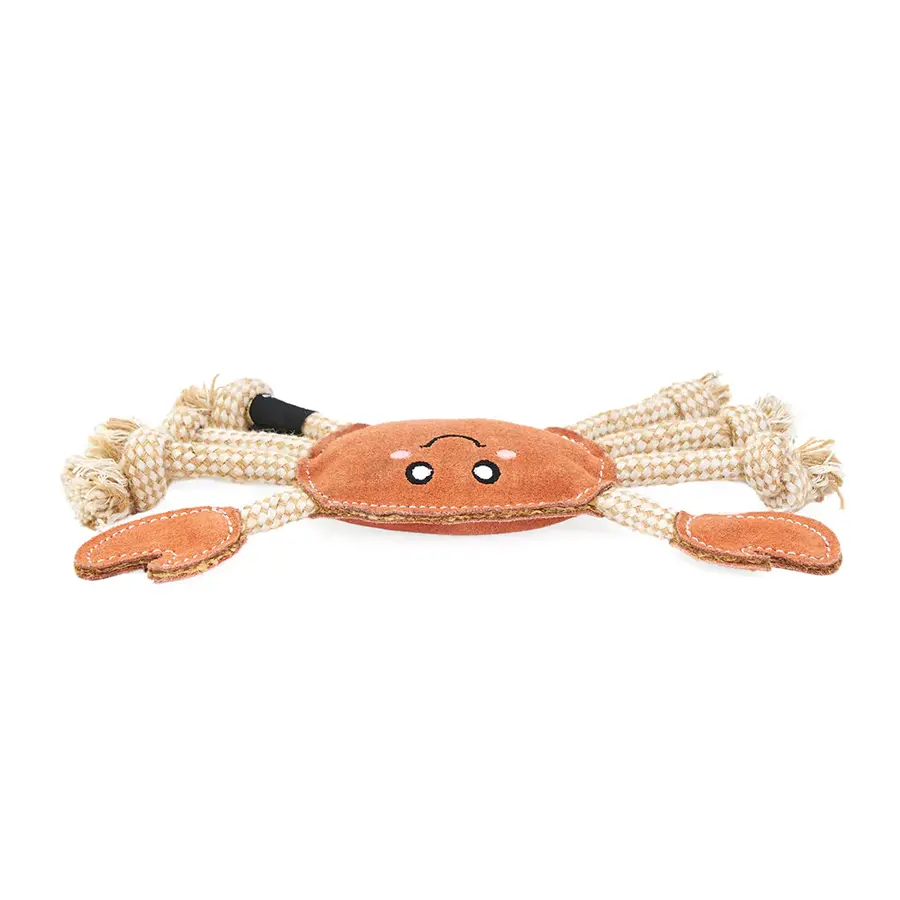 EcoZippy Suede & Rope Buddies Crab