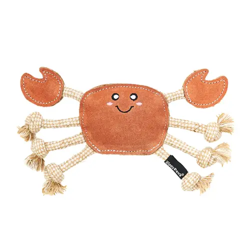 ZippyPaws EcoZippy Suede & Rope Buddies Crab
