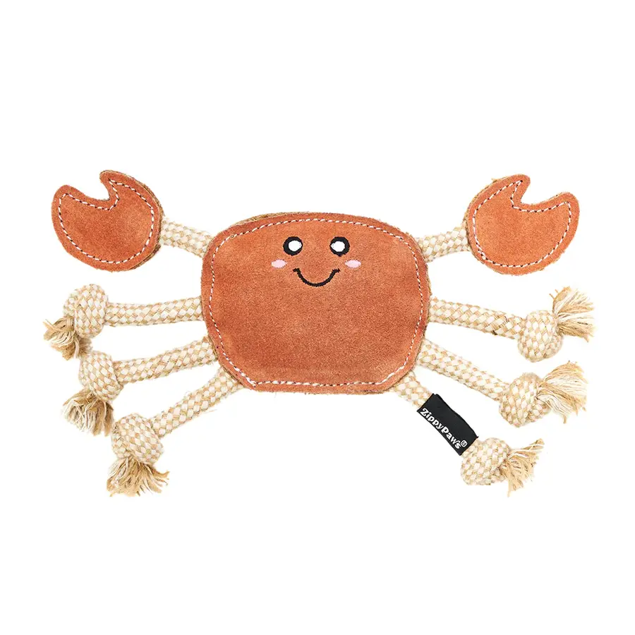 EcoZippy Suede & Rope Buddies Crab