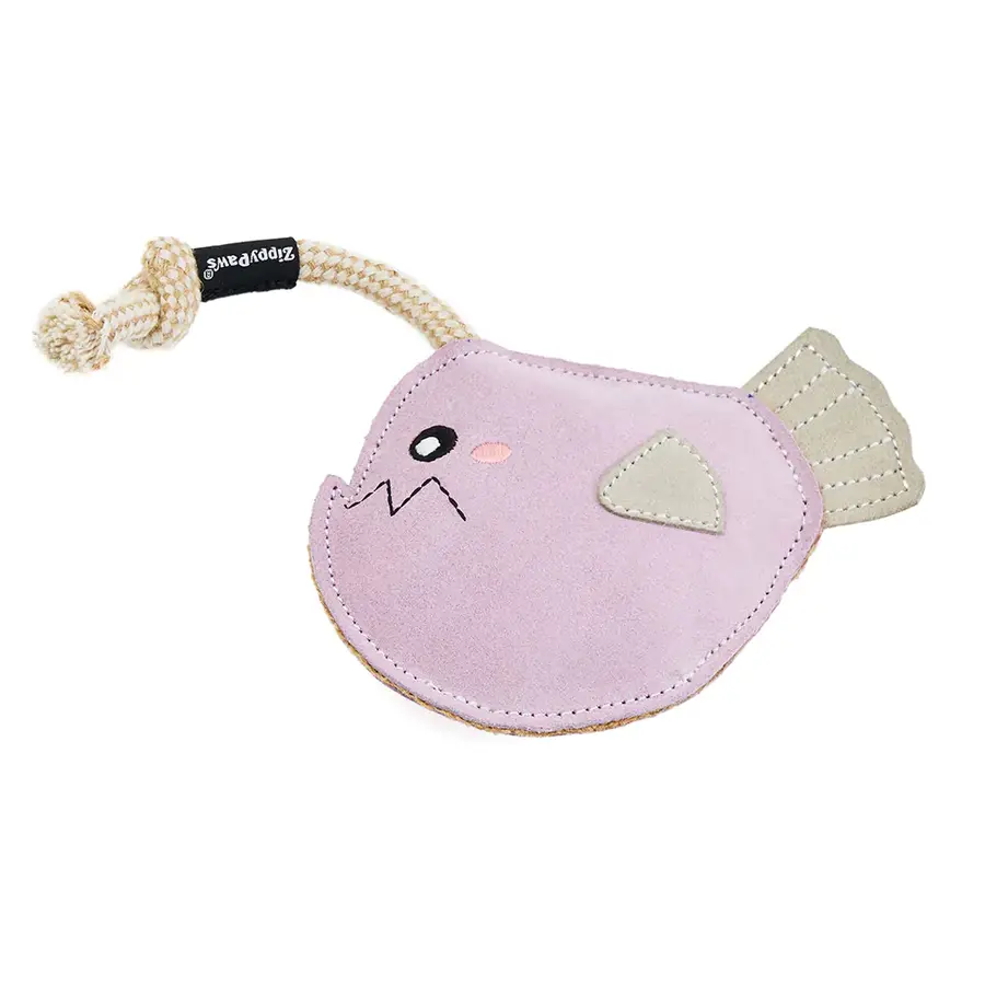 EcoZippy Suede & Rope Buddies Angler Fish