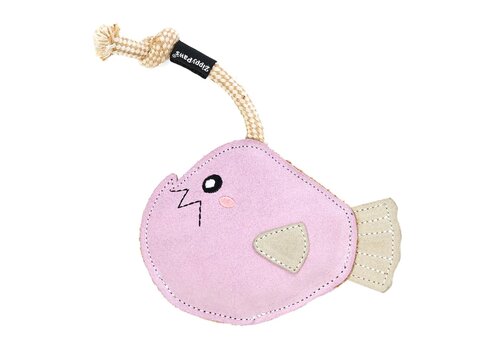 ZippyPaws EcoZippy Suede & Rope Buddies Angler Fish ZippyPaws EcoZippy Suede & Rope Buddies Angler Fish