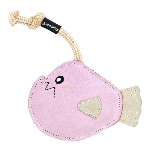 ZippyPaws EcoZippy Suede & Rope Buddies Angler Fish ZippyPaws EcoZippy Suede & Rope Buddies Angler Fish