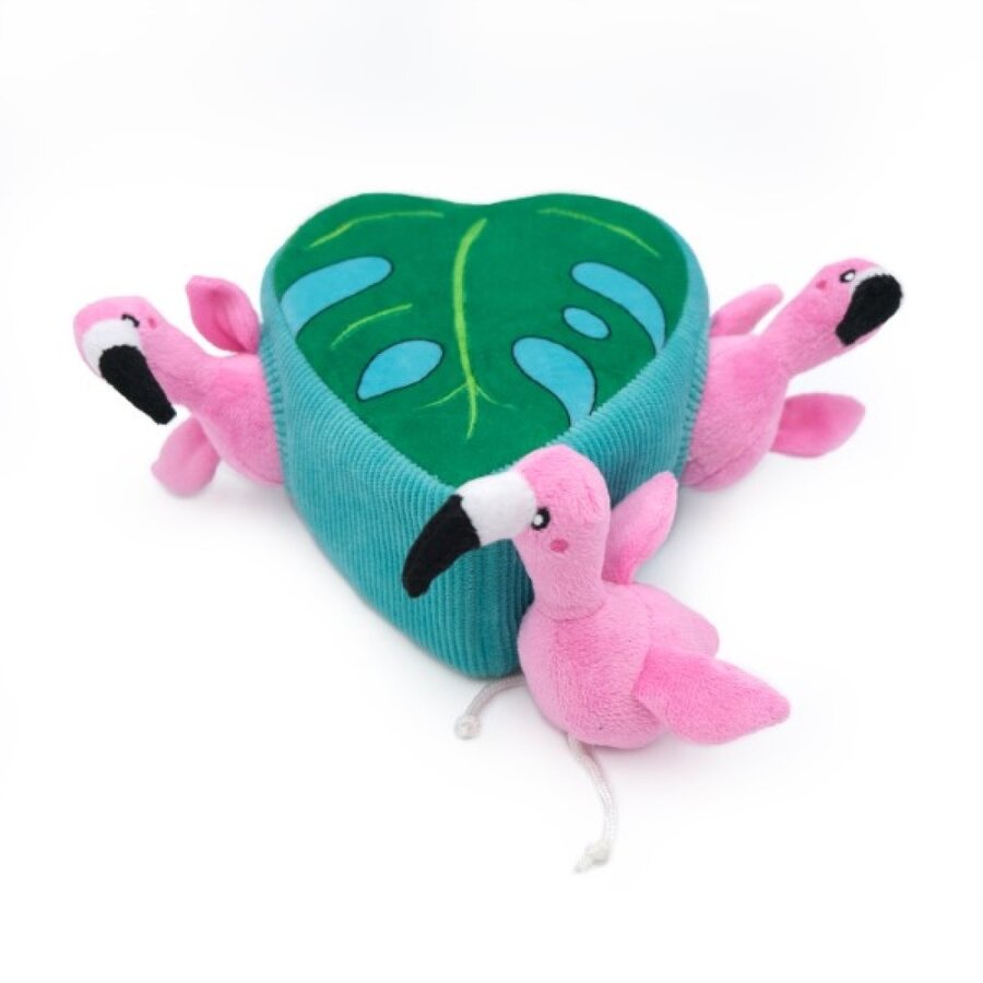 Burrow Flamingos in Monstera