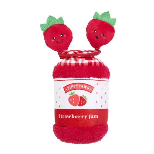 ZippyPaws Bungee Burrow Strawberry Jam Jar
