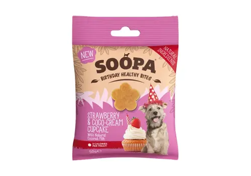 Soopa Bites Aardbei & Kokos 50 gram