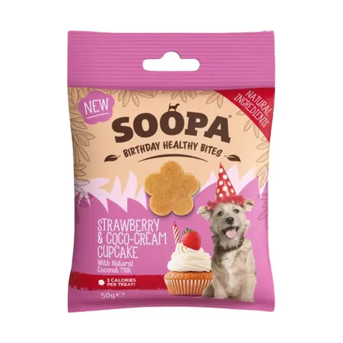Soopa Bites Aardbei & Kokos 50 gram
