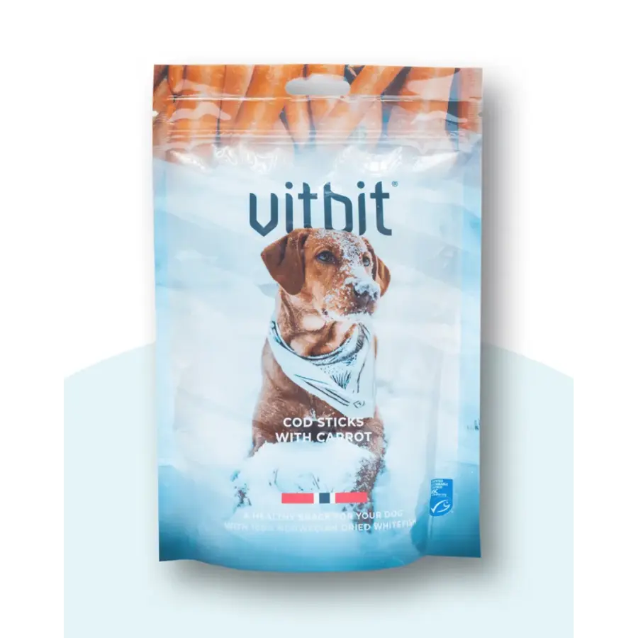 Dog Cod Sticks with Carrot 100 gram