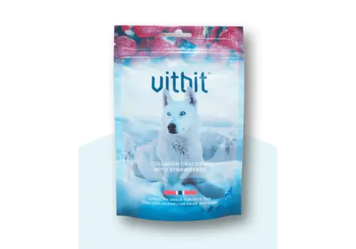Vitbit Dog Collagen Crackers with Strawberry 70 gram Vitbit Dog Collagen Crackers with Strawberry 70 gram