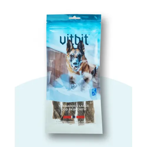 Vitbit Tornadogs Large Cod Skin Chew 5 stuks Vitbit Tornadogs Large Cod Skin Chew 5 stuks