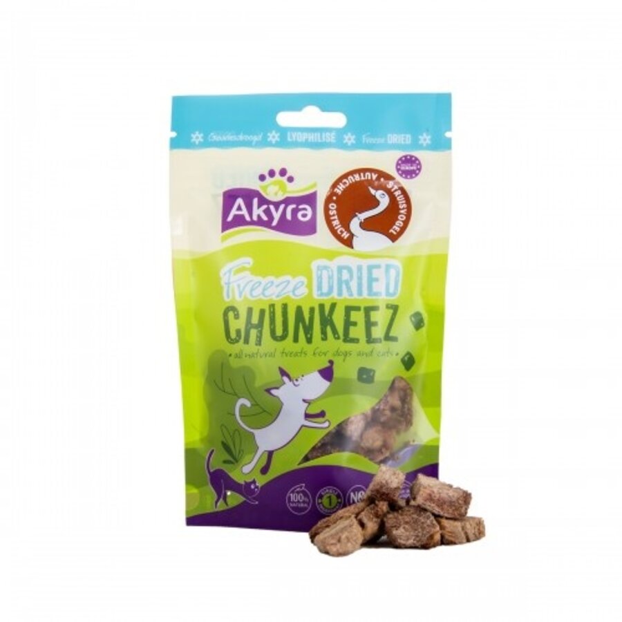 Freeze Dried Chunkeez Struisvogel 60 gram