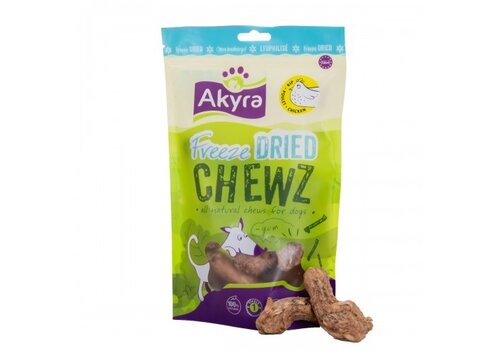 Akyra Freeze Dried Chewz Kippennekken 150 gram