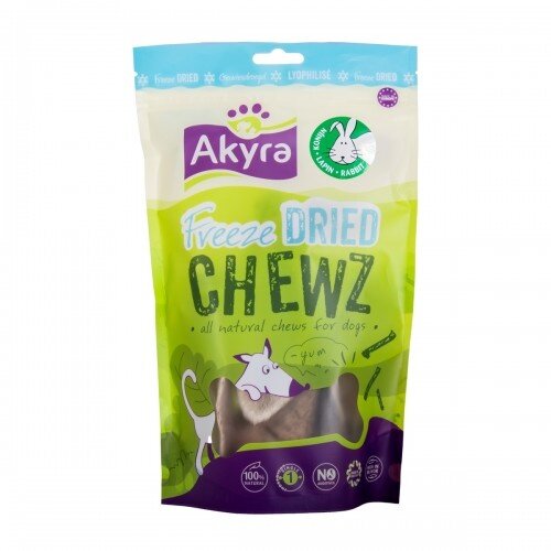 Akyra Freeze Dried Chewz Konijnenoren 100 gram
