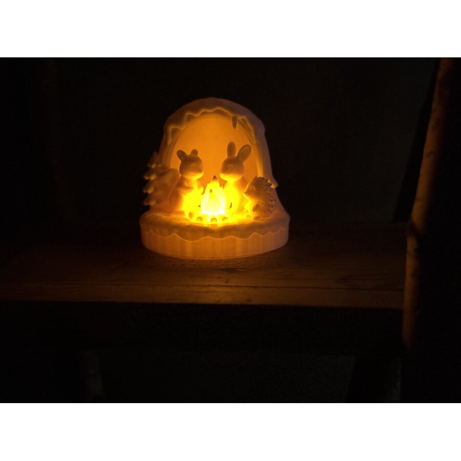 Christmas Winter Forest Diorama Tealight