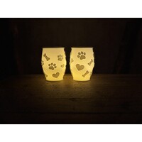 Christmas Tea Light Lamp Paws, Hearts & Bones Pos.