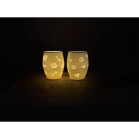 Christmas Tea Light Lamp Paws, Hearts & Fish Neg.